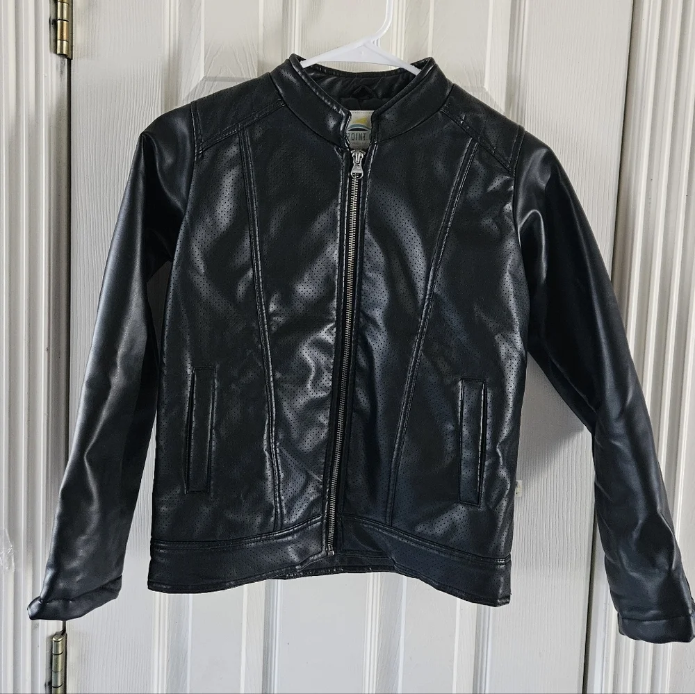 Moto Jacket, Vegan Leather Kids Sz 11/12 - Classic, Versatile, Edgy, Chic, EC